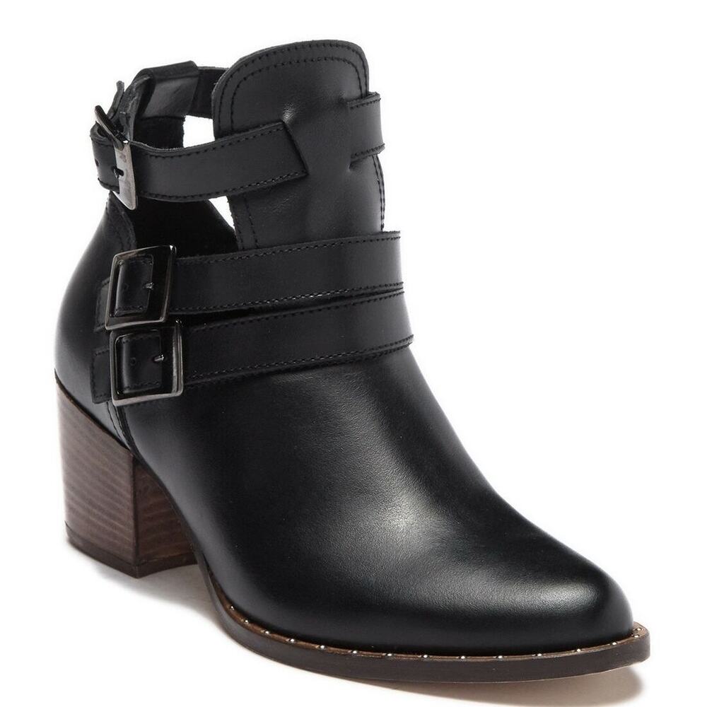 Charly By Charly Amar Women Ankle Bootie Brian Size US 8.5 EU 38.5 Black Leather